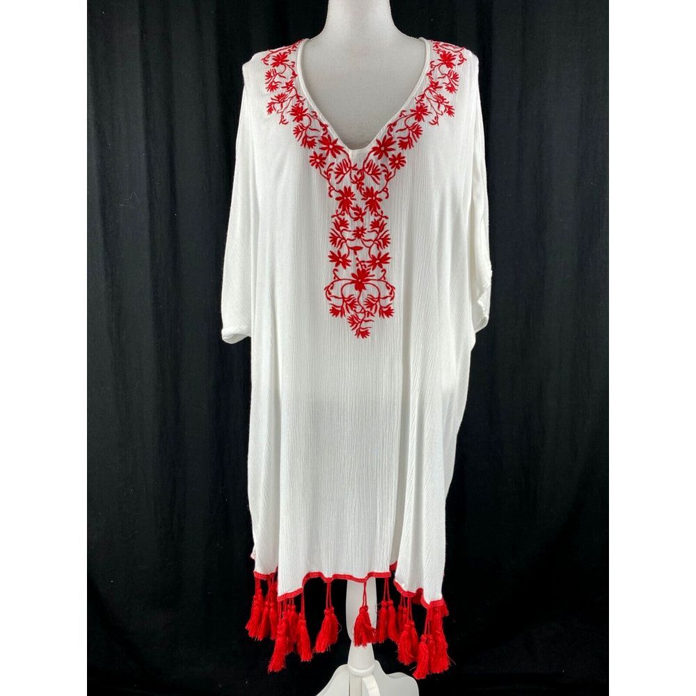 Show Me Your Mumu Embroidered  Mae Mu W/‎ Tassels Casa Love Tunic Dress Top Sz M